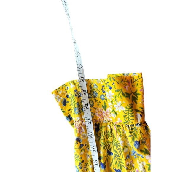 Old Navy Women's Yellow Floral Long Sleeve Lightweight Top - Picture 6 of 8